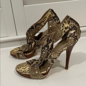 Stuart Weitzman Snakeskin Pattern Heels